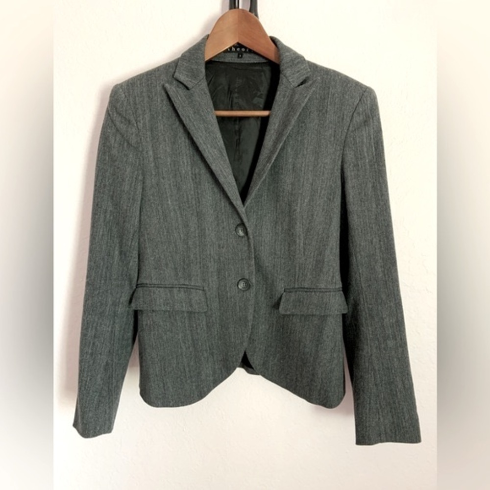 【Theory】Gray tweeds blazer / size 6